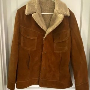 VINTAGE 1970'S LEATHER WOOL JACKET